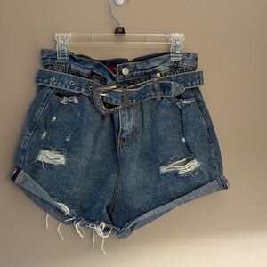 Distressed Denim Women Shorts